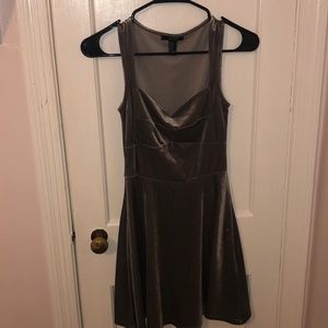 Silver Metallic, Women’s Velvet Dress, Small